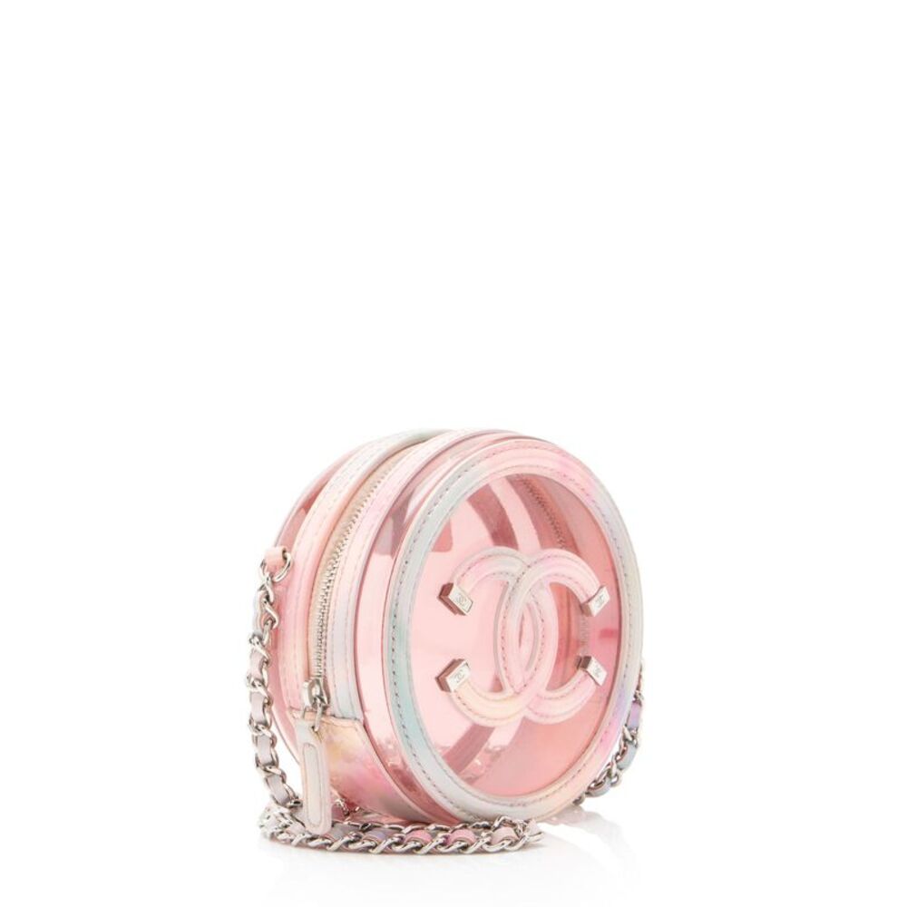 Chanel PVC Rainbow CC Filigree Round Clutch with Chain - Picture 2 of 10